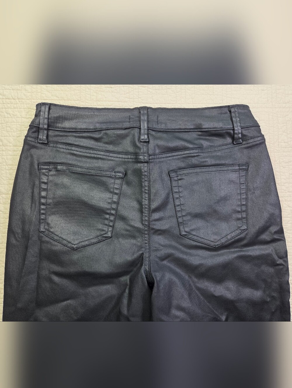 Edgely by Maurices Black Faux Leather Pants - Slim Straight Size 14 - Picture 4 of 11